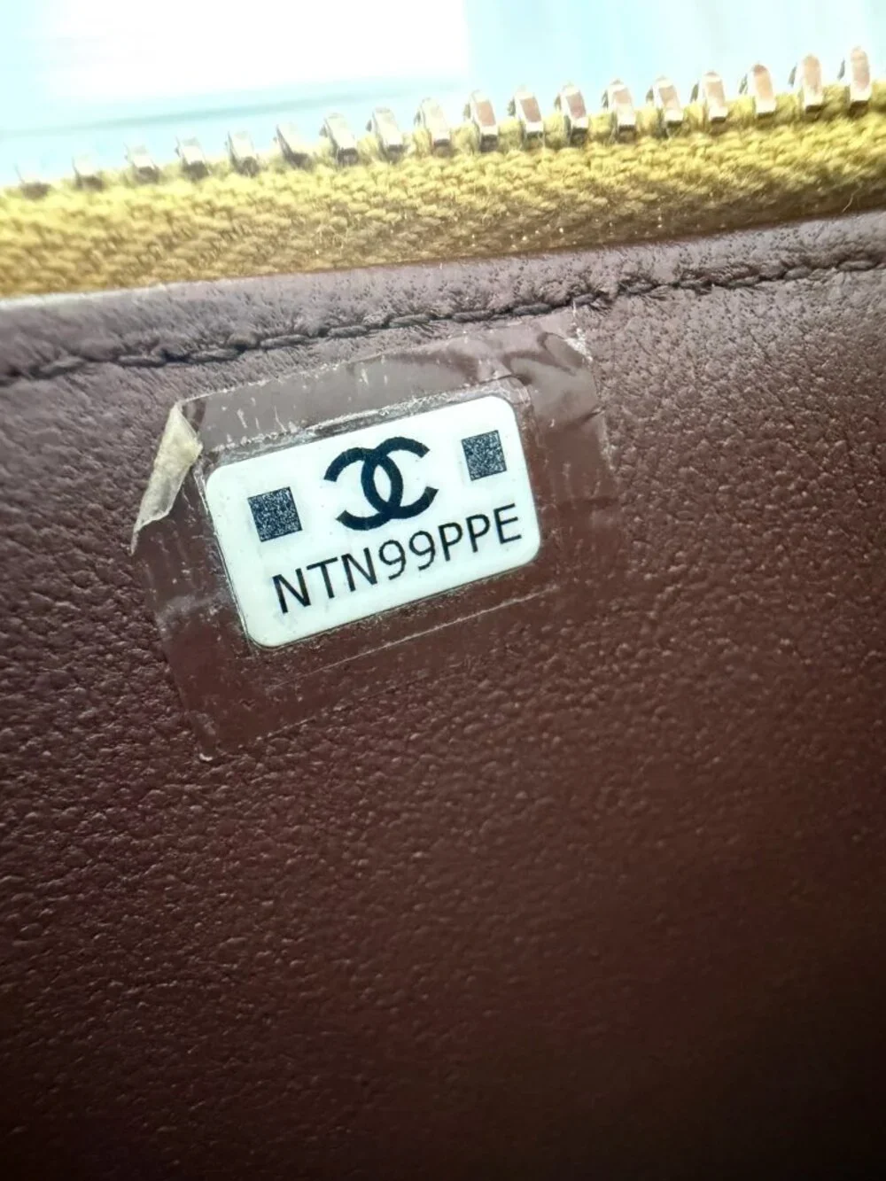 CHANEL Lambskin Quilted Small Top Handle Vanity Case With Chain in Green and Bro